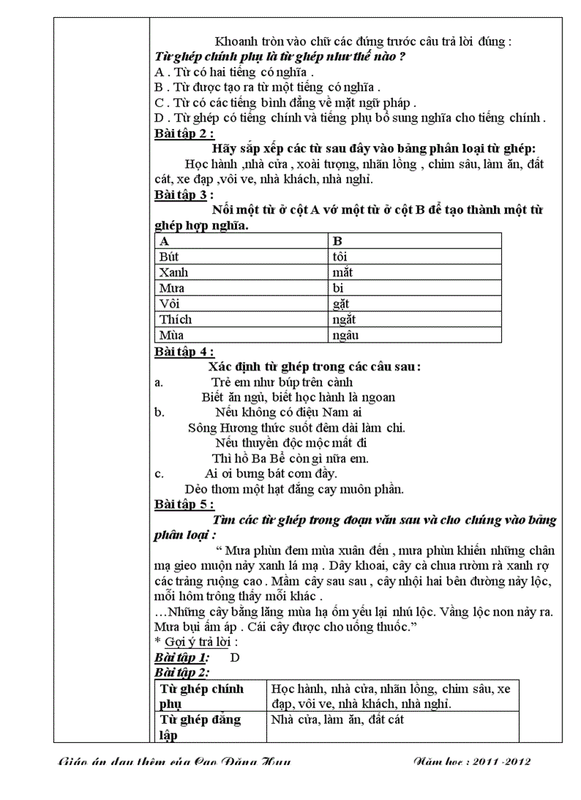 image for page Giáo án ôn tập nv 7 hay và chi tiết