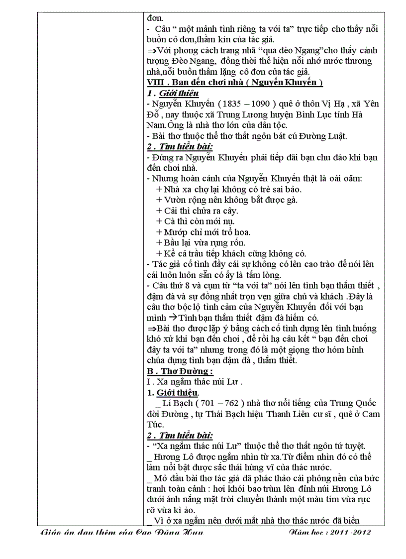 image for page Giáo án ôn tập nv 7 hay và chi tiết