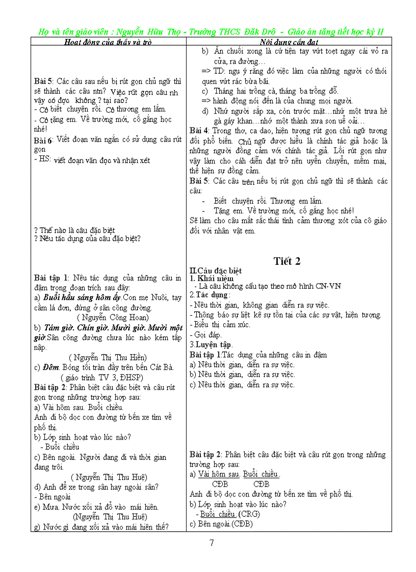 image for page Giáo án phụ đạo ngữ văn 7 mơi 2012