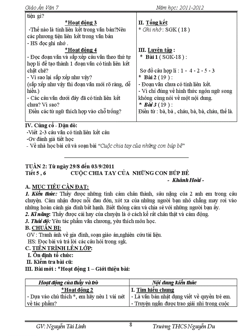 image for page Giáo án văn 7 11 12 hay