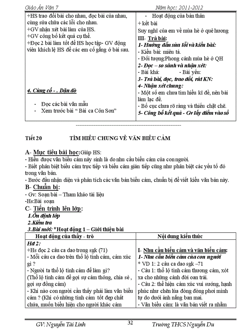 image for page Giáo án văn 7 11 12 hay