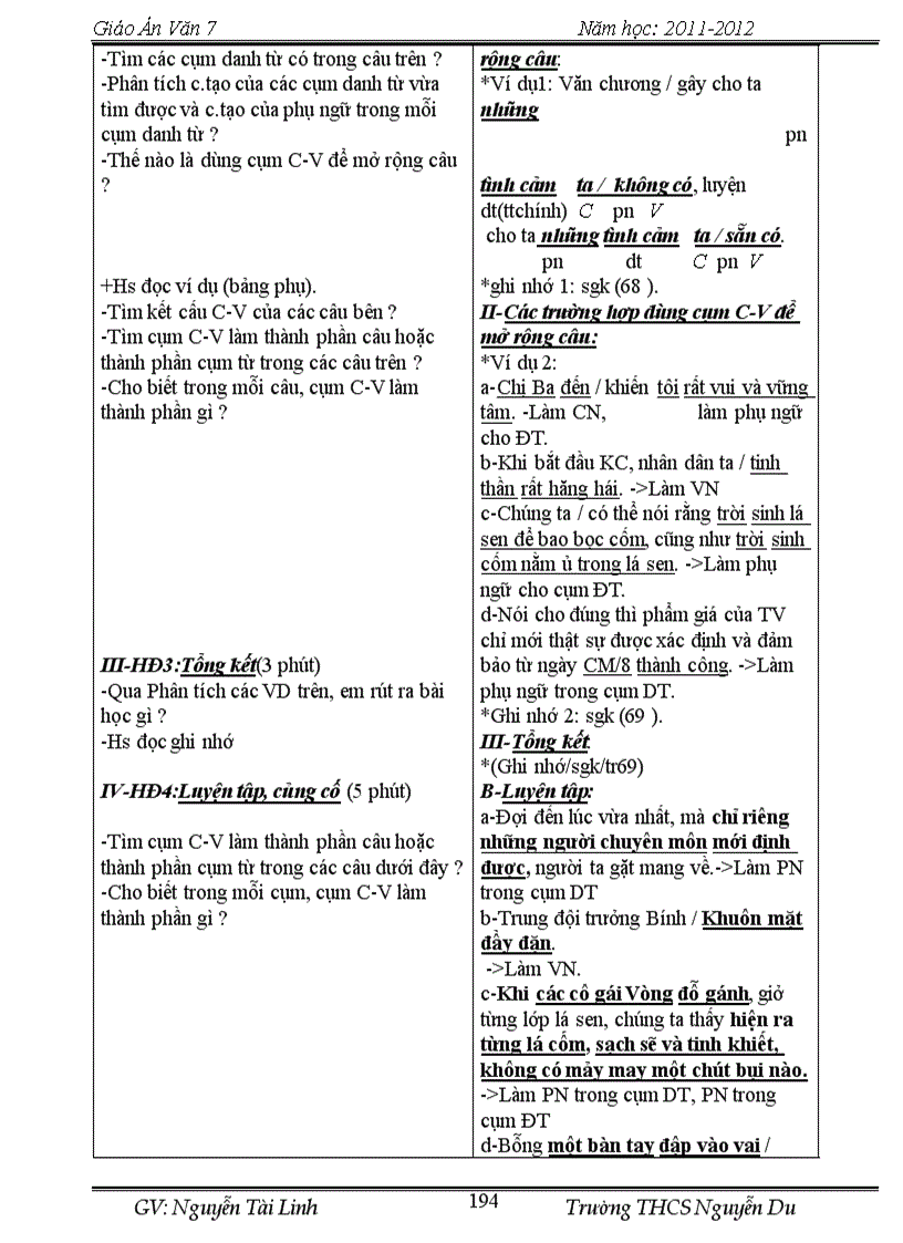 image for page Giáo án văn 7 11 12 hay