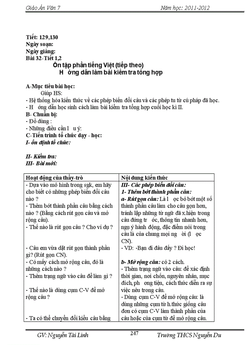 image for page Giáo án văn 7 11 12 hay