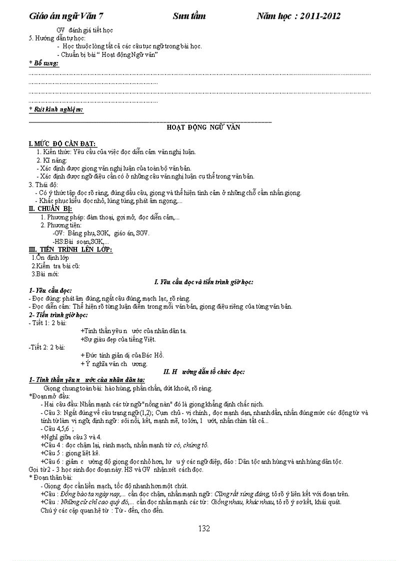 image for page Giao an van 7 HKII Doc cho y kien nha