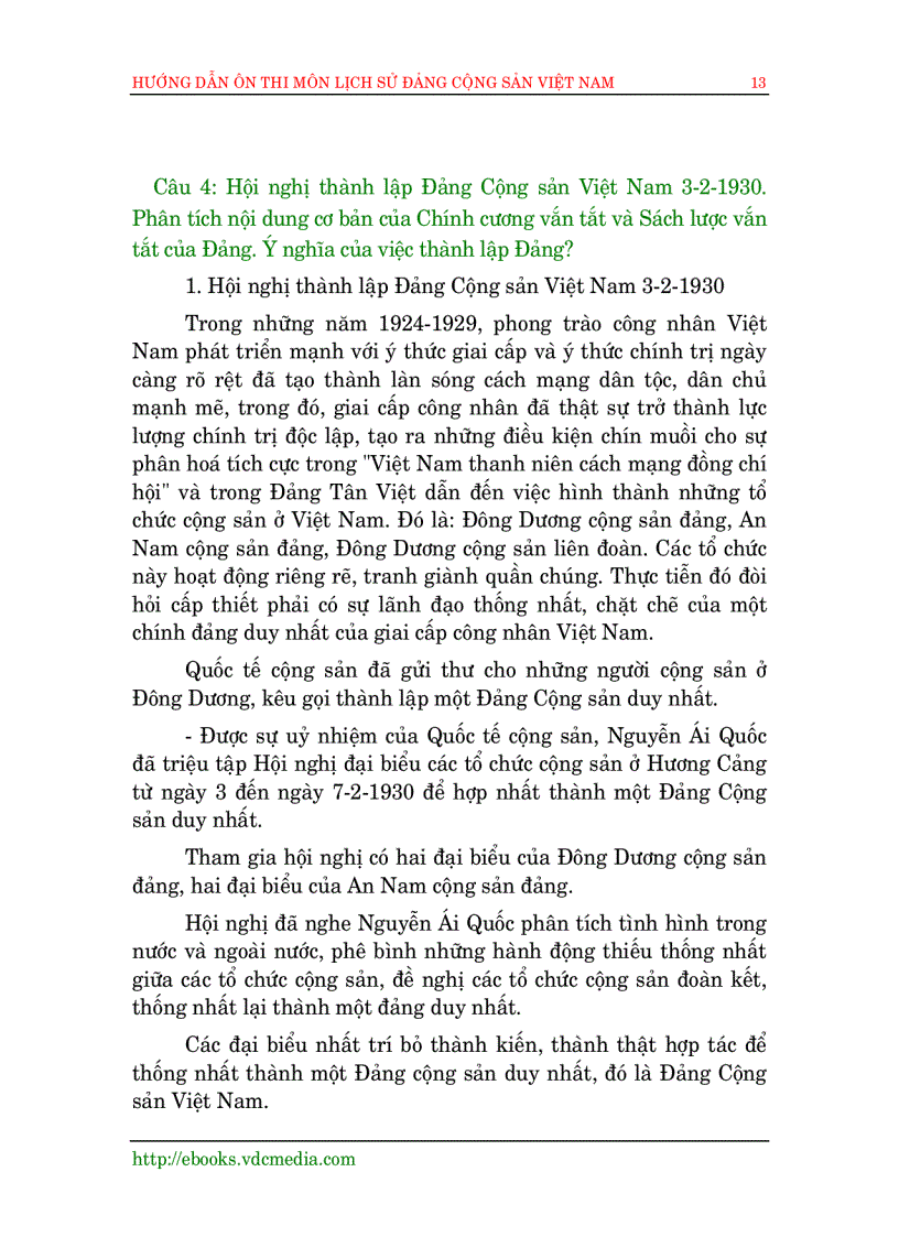 image for page Huong dan on thi monLich su dang CSVN