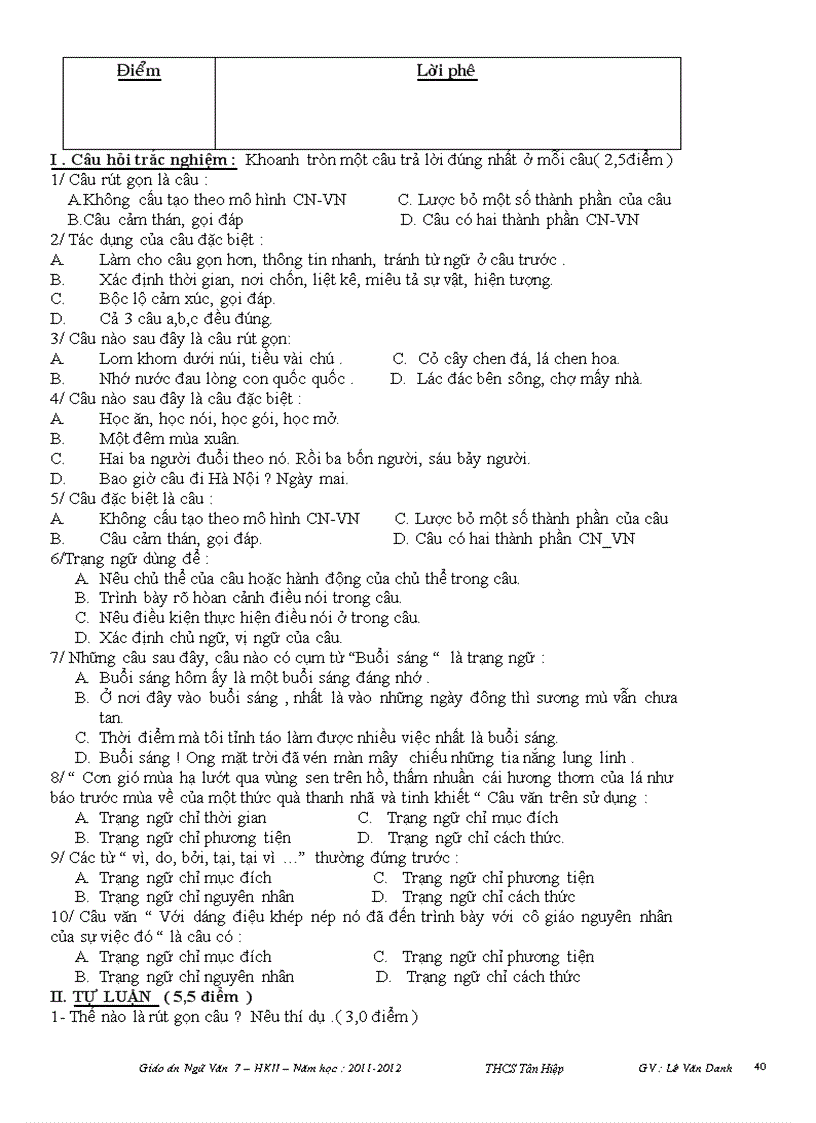 image for page Ngu van 7 hk ii hay