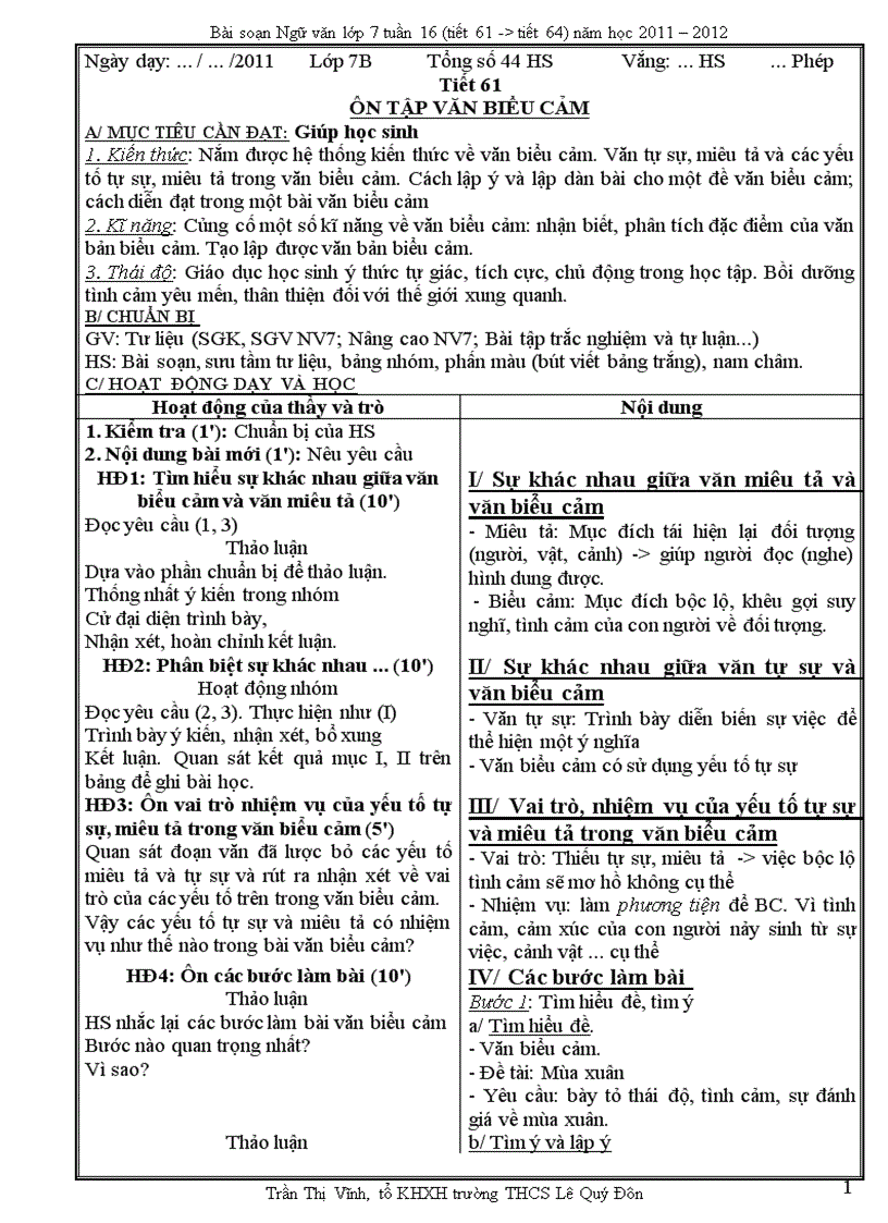 image for page Ngữ văn 7 tuần 16 2011 2012