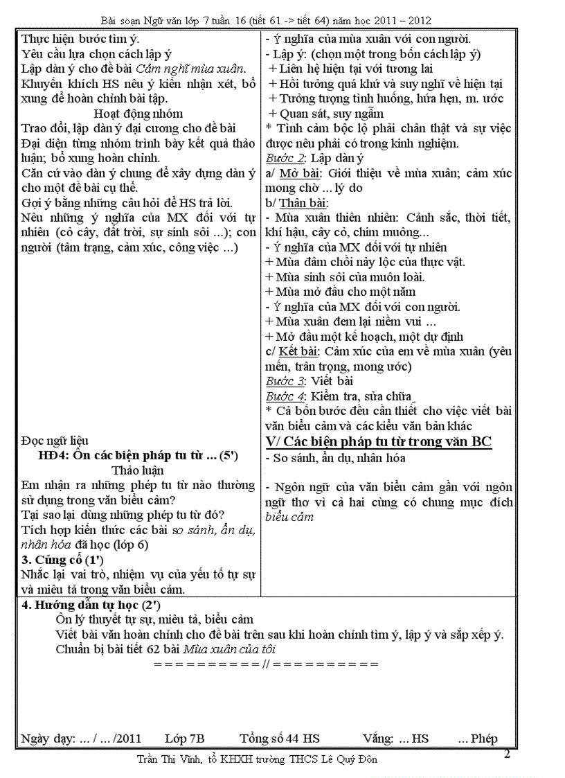 image for page Ngữ văn 7 tuần 16 2011 2012