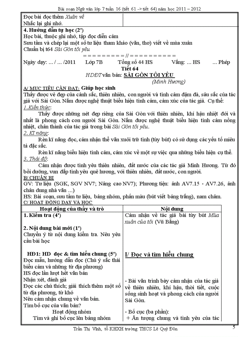 image for page Ngữ văn 7 tuần 16 2011 2012