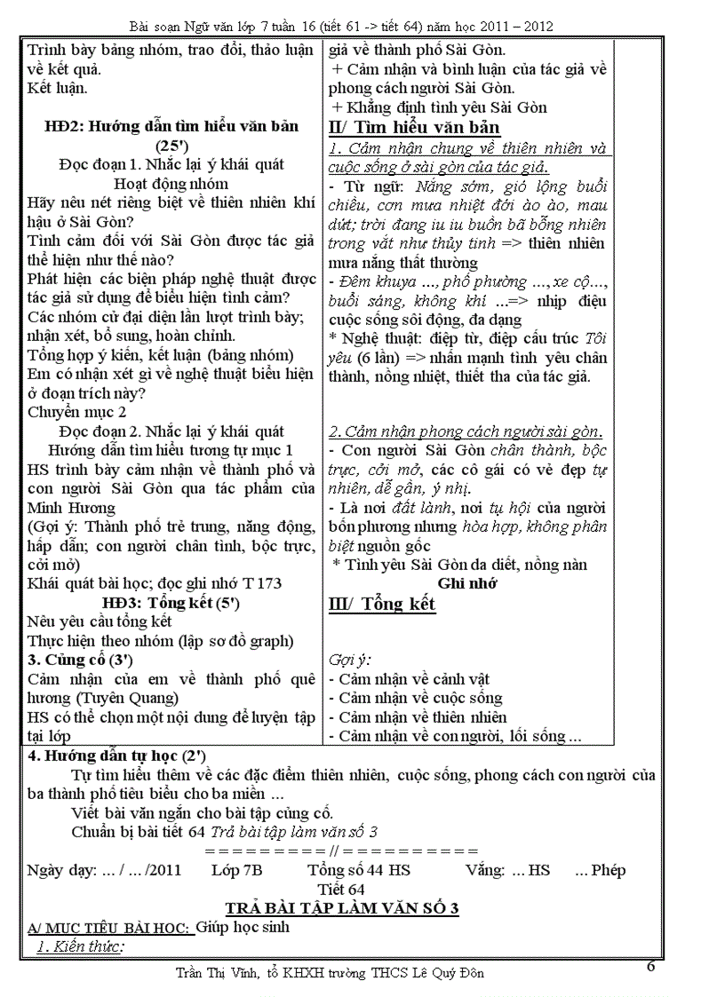 image for page Ngữ văn 7 tuần 16 2011 2012