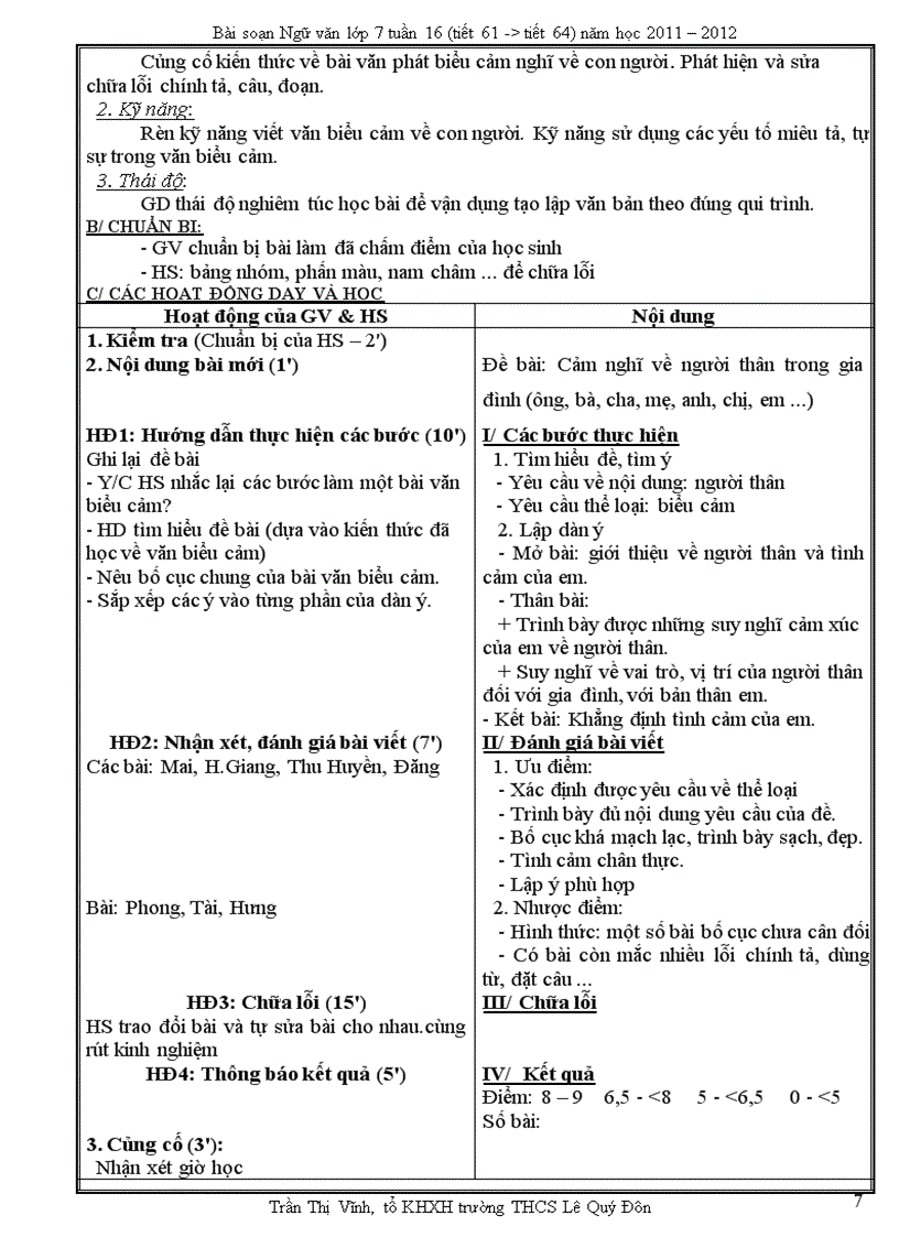 image for page Ngữ văn 7 tuần 16 2011 2012