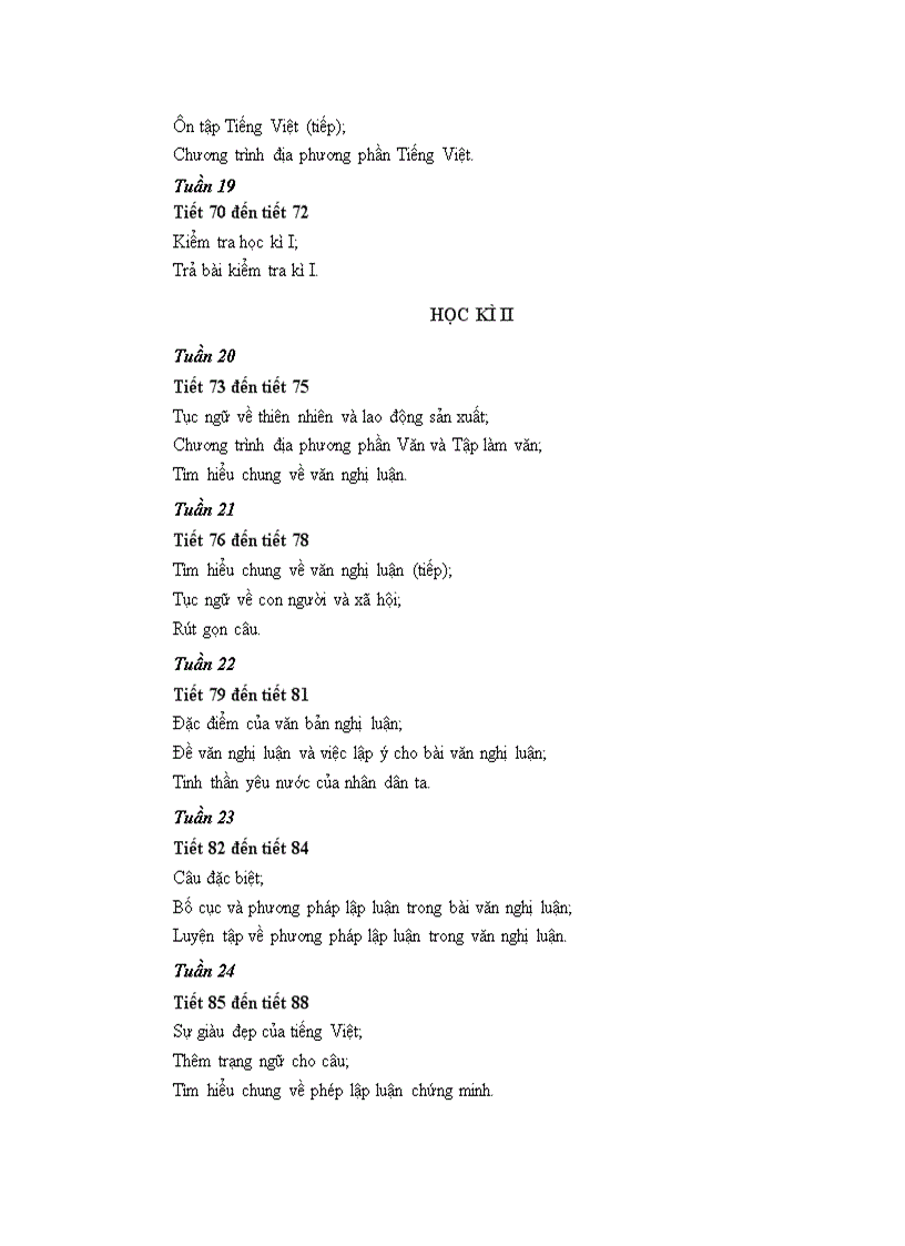 image for page Phân phối chương trình văn 7