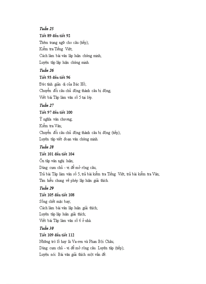 image for page Phân phối chương trình văn 7