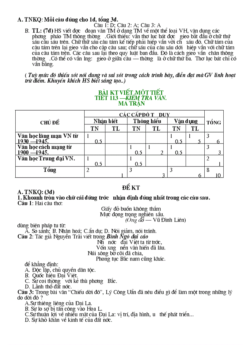 image for page 1 số đề KT HK I