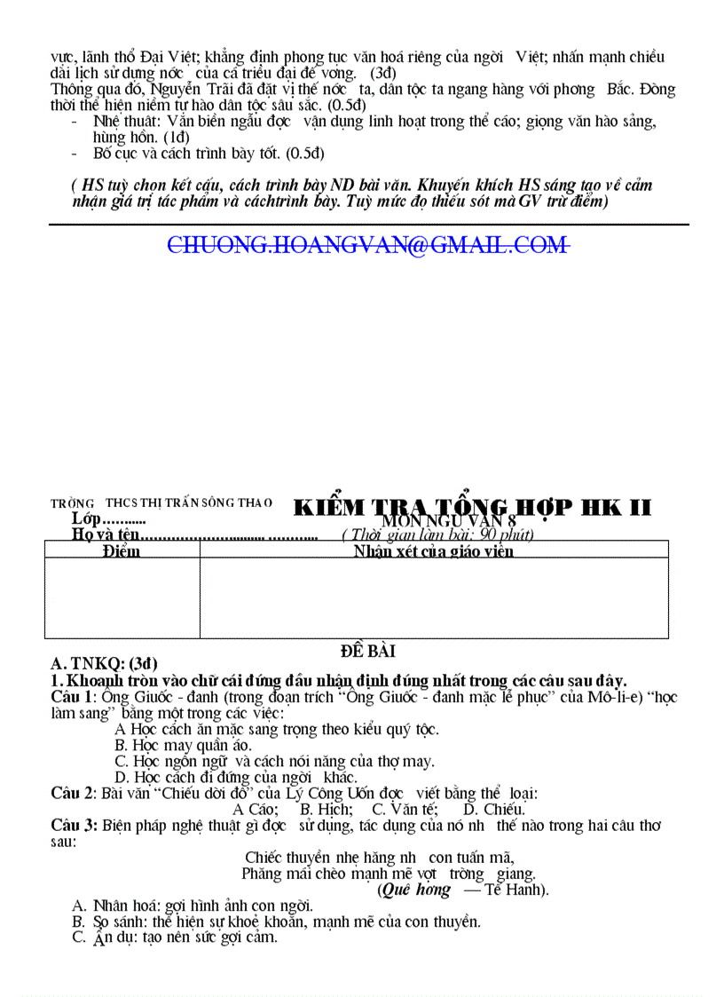 image for page 1 số đề KT HK I