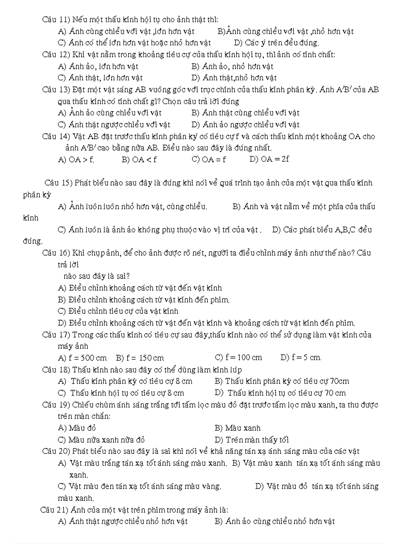 image for page 273 câu hỏi TN vật lý