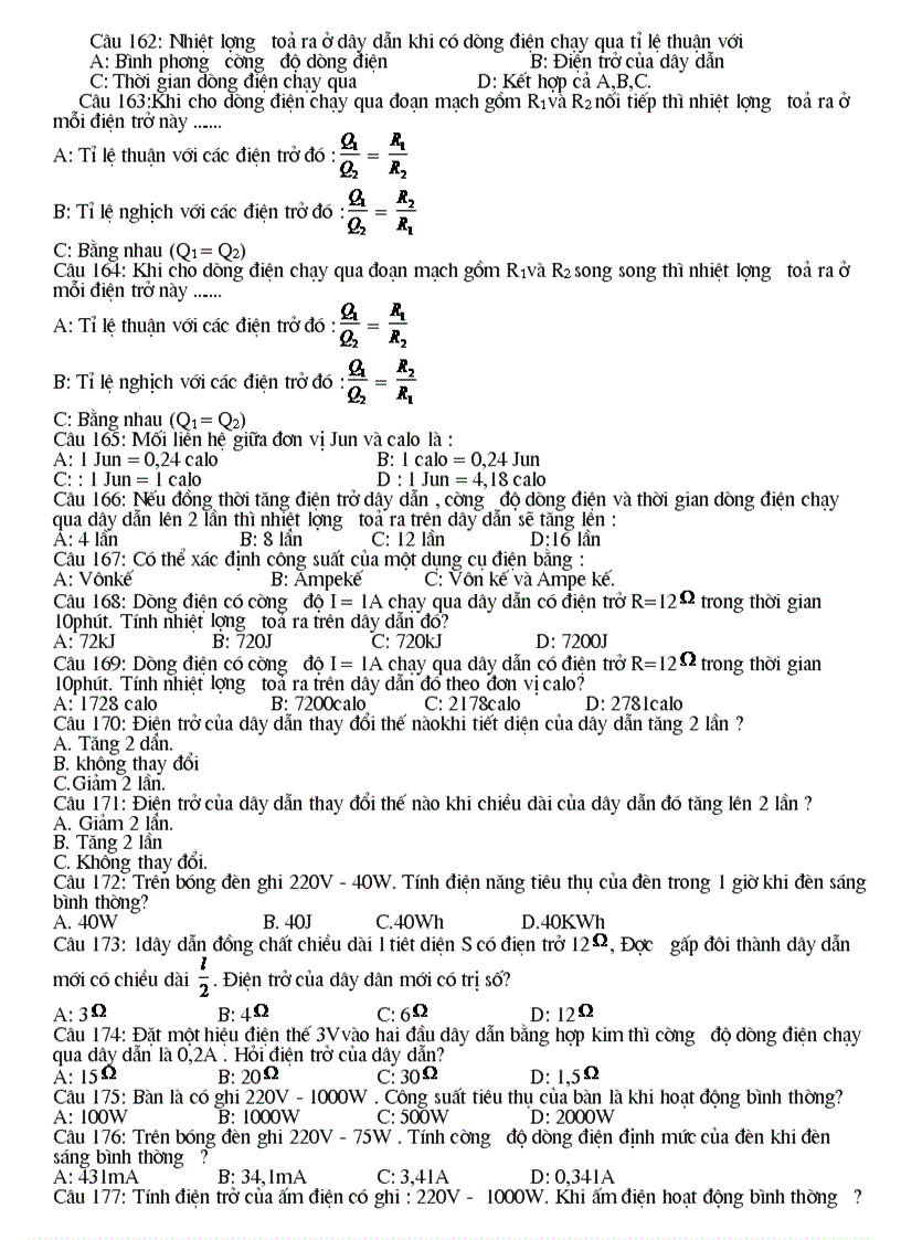 image for page 273 câu hỏi TN vật lý