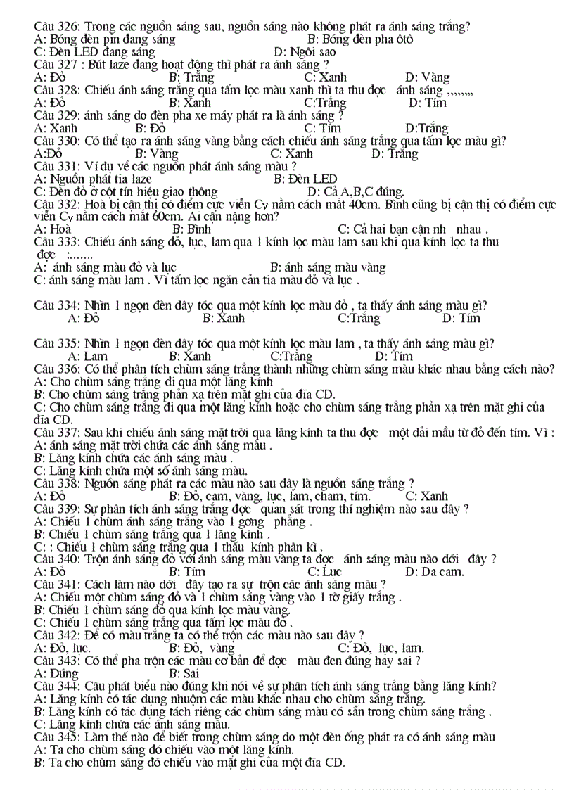 image for page 273 câu hỏi TN vật lý