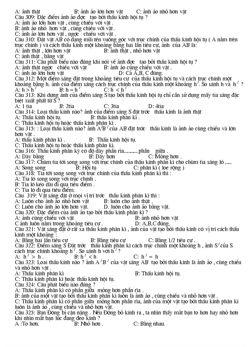 image for page 373 câu hỏiTN Vật lý