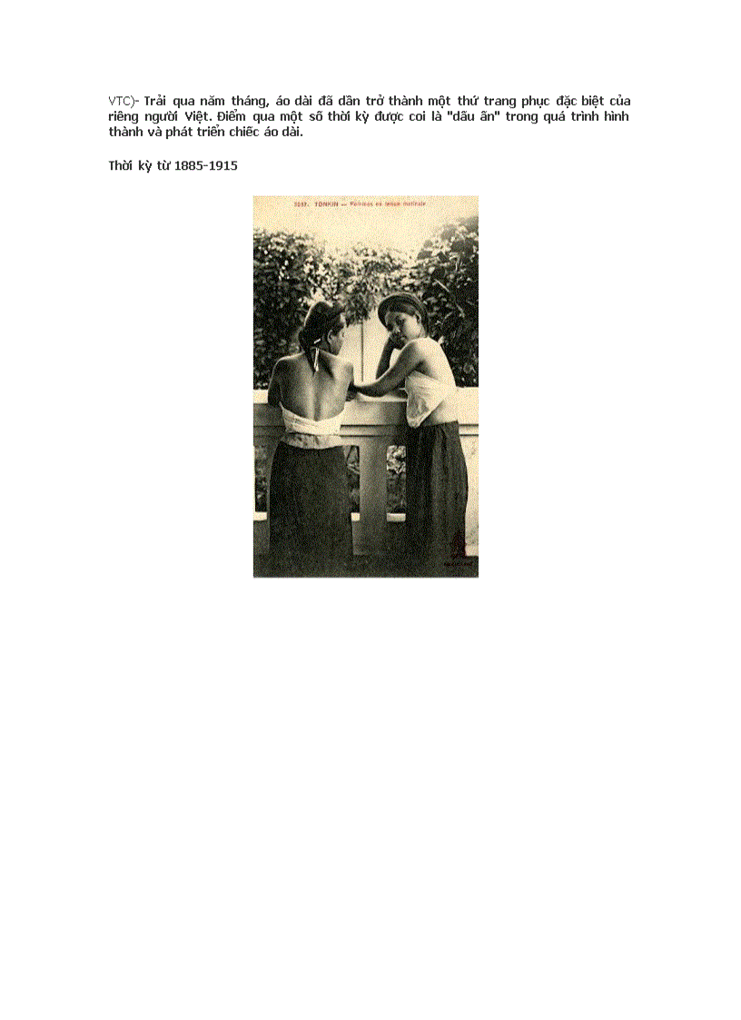 image for page Áo dài việt nam qua các thời kì