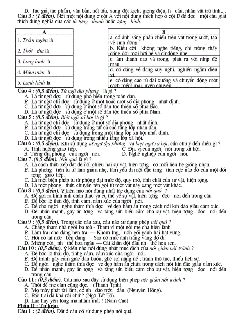 image for page Bài KT số 1 ma trận