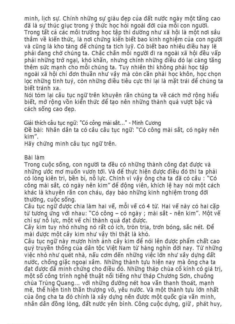 image for page Bai van hay on tap vao lop 7