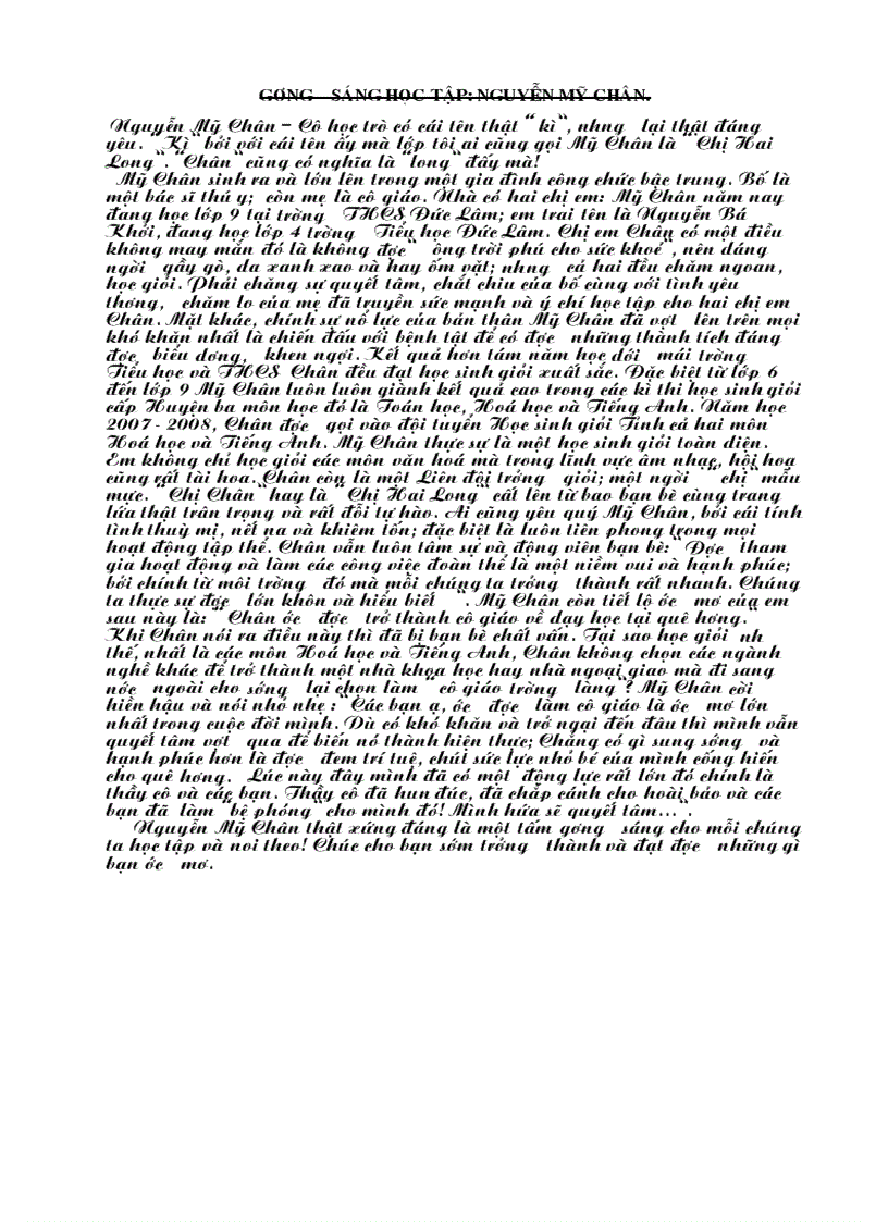 image for page Bài viết về gương sáng học tập