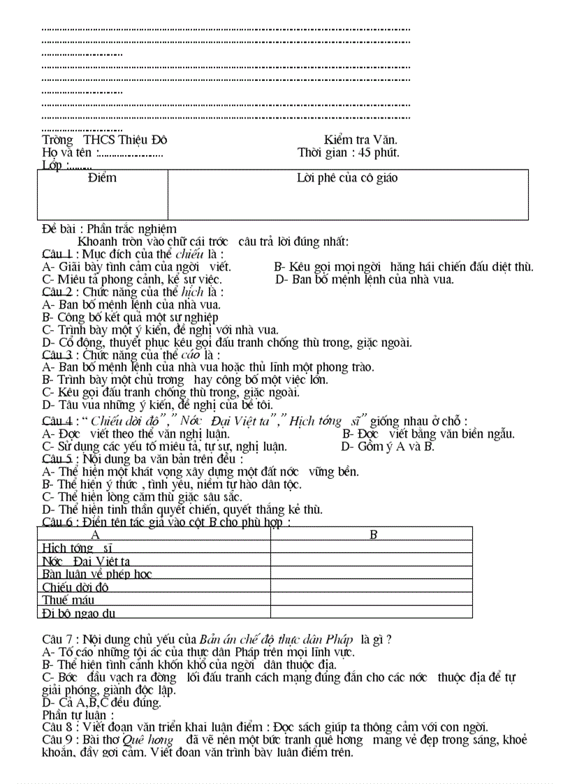 image for page Bo de van 8 ma tran dap an