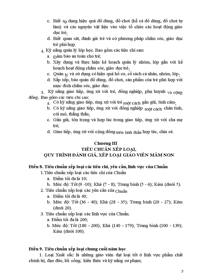 image for page Chuẩn nghề nghiệp GV Mầm non
