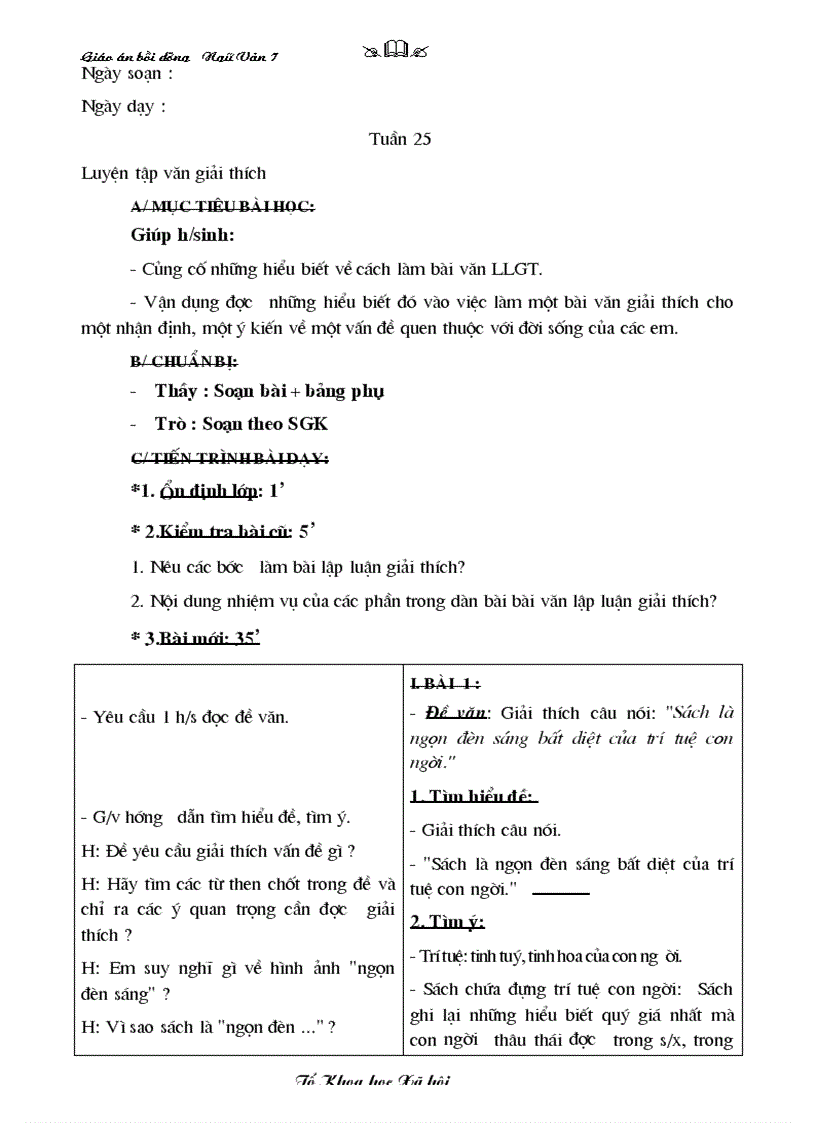 image for page Chuyên đề bồi dưỡng hè văn nghị luận 7