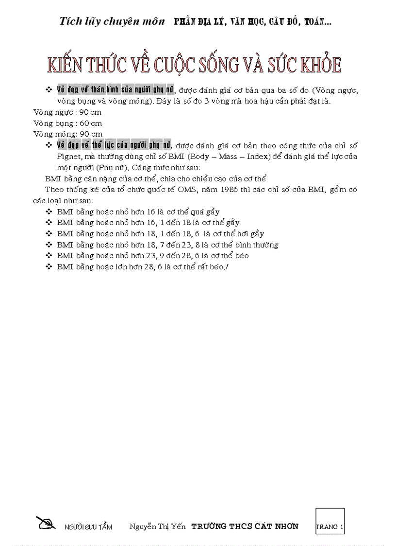 image for page Cuộc sống và sức khỏe