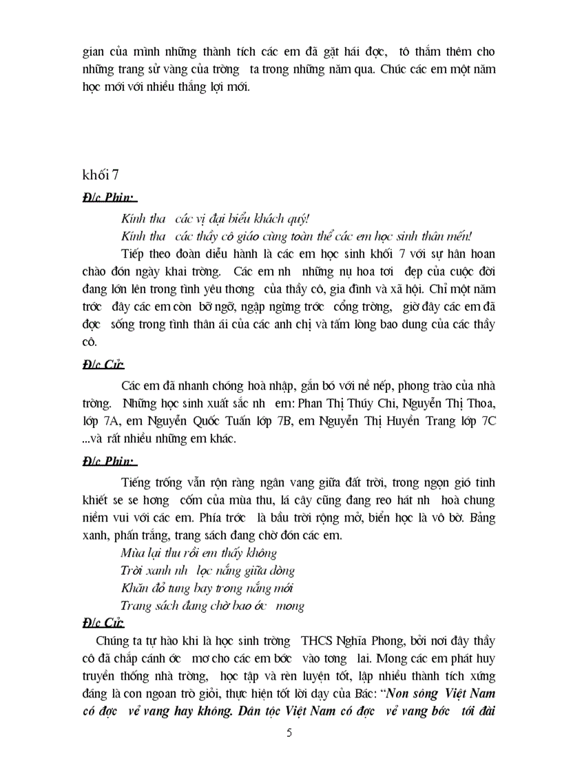 image for page Dan chuong trinh