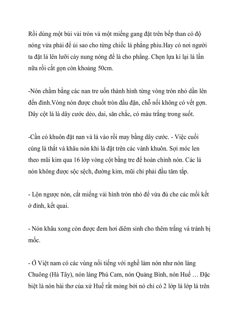 image for page Dàn ý thuyết minh về chiếc nón lá