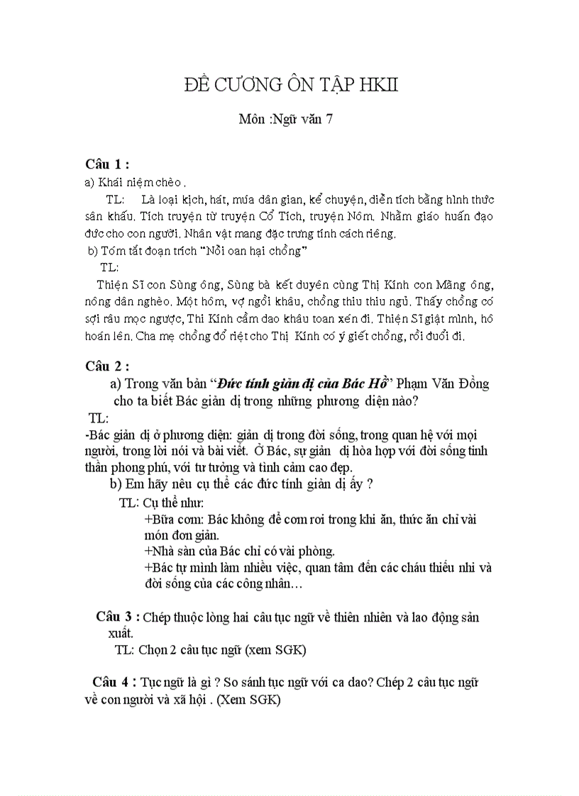 image for page Đề cương ôn tập ngữ văn 7 2009 2010