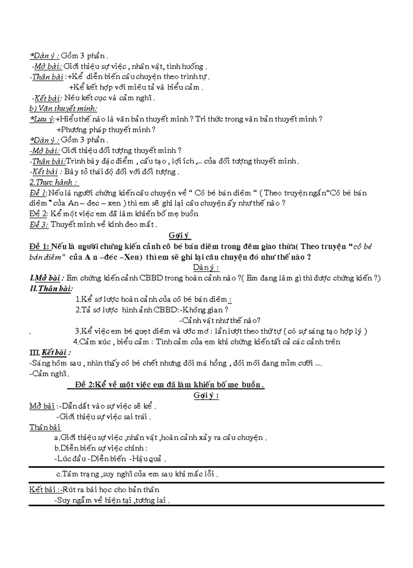 image for page Đè cương ôn tập Ngữ văn 8