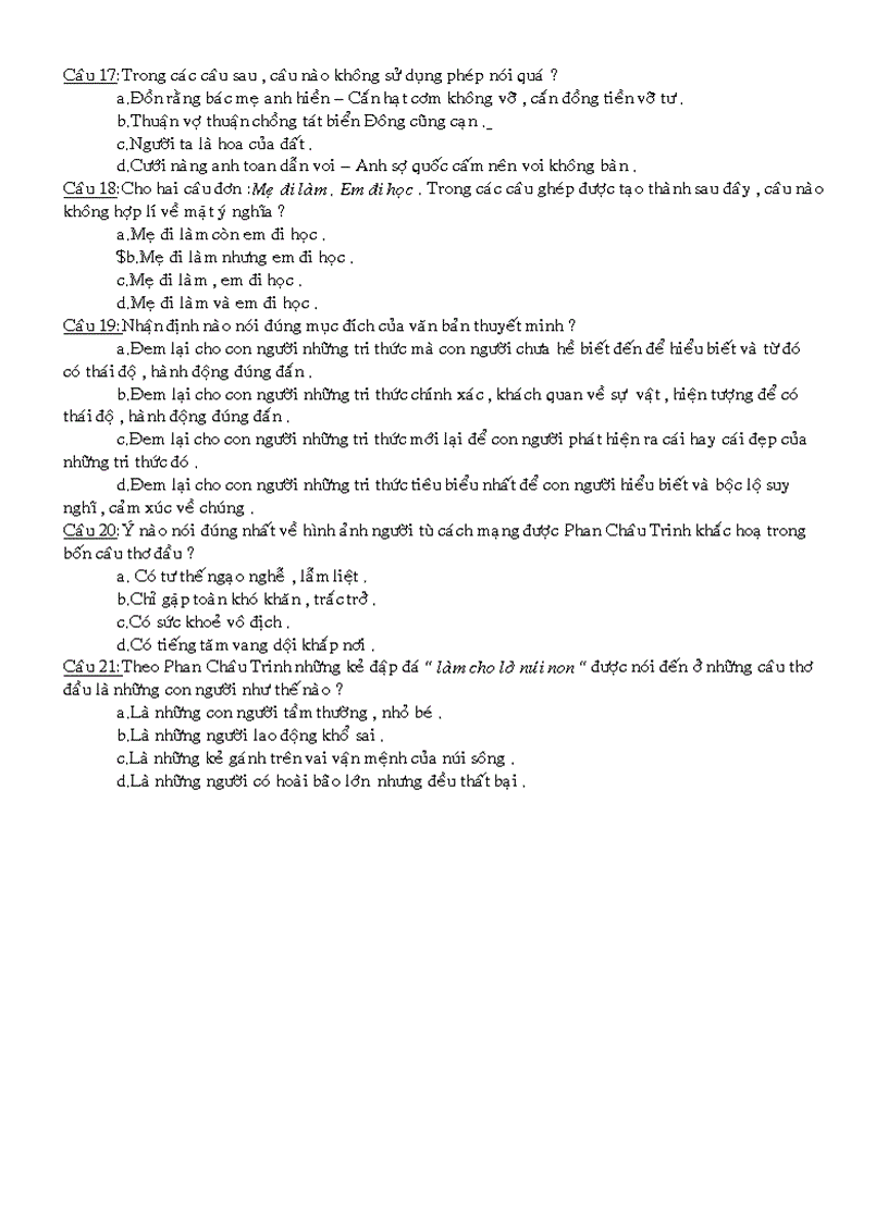 image for page Đè cương ôn tập Ngữ văn 8