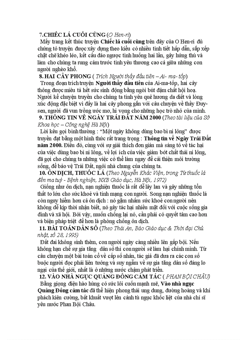 image for page Đề cương ôn tập ngữ văn lớp 8 học kì II