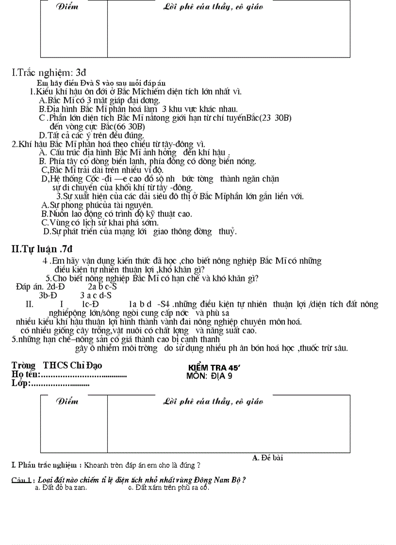 image for page Đề kiểm tra địa 9