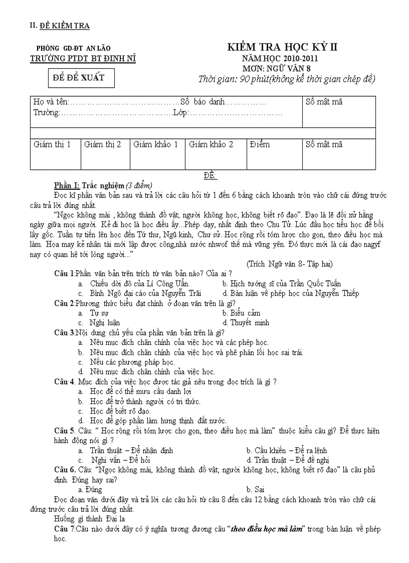 image for page Đề kiểm tra ngữ văn 8 ma trận