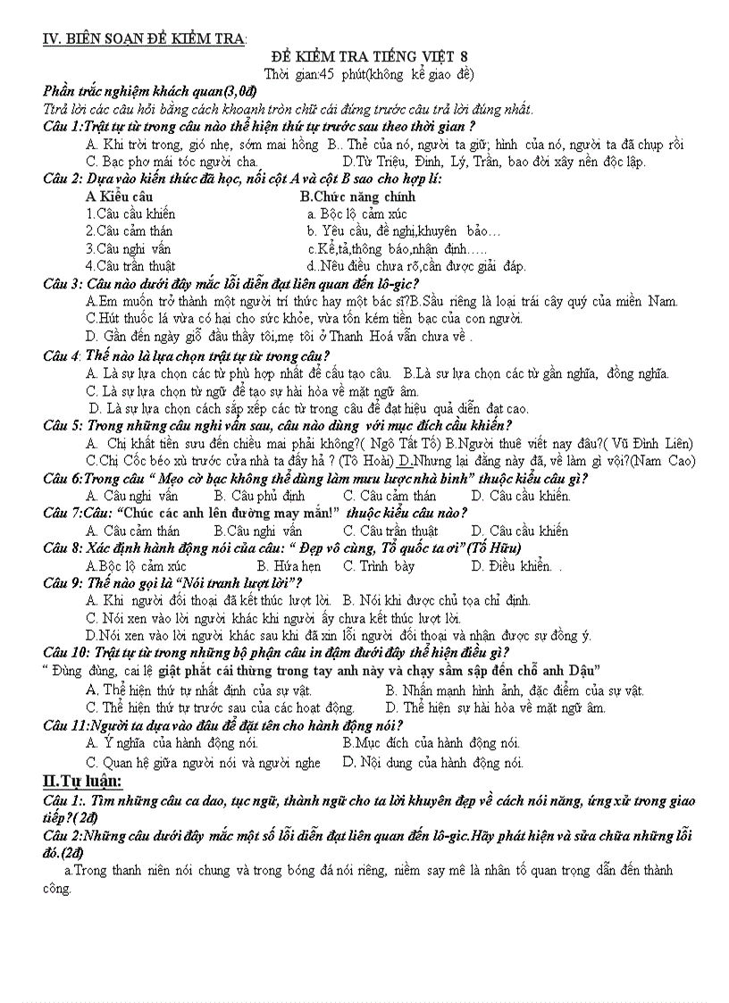 image for page DE KIEM TRA TV 8 Có ma trận