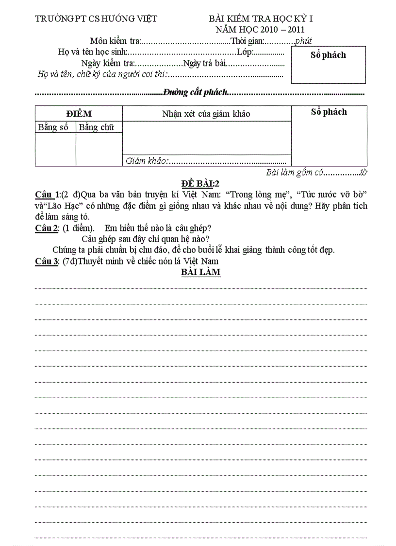 image for page Đề kt hk i mới có đáp án đ2