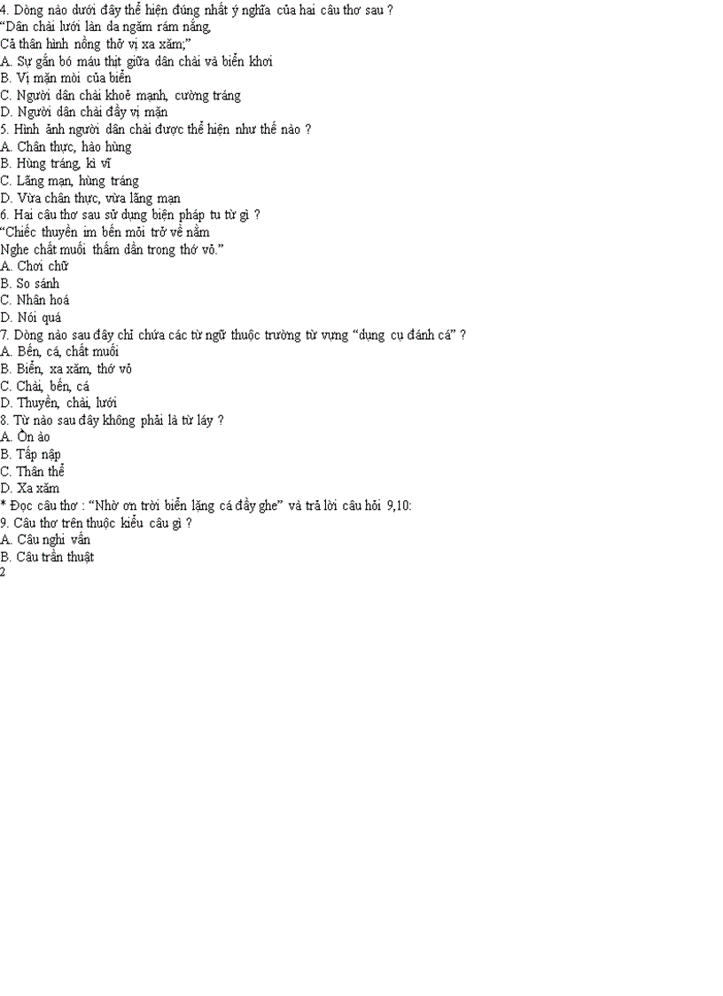 image for page Đề KT Học kì II Ngữ Văn 8 BGD 7