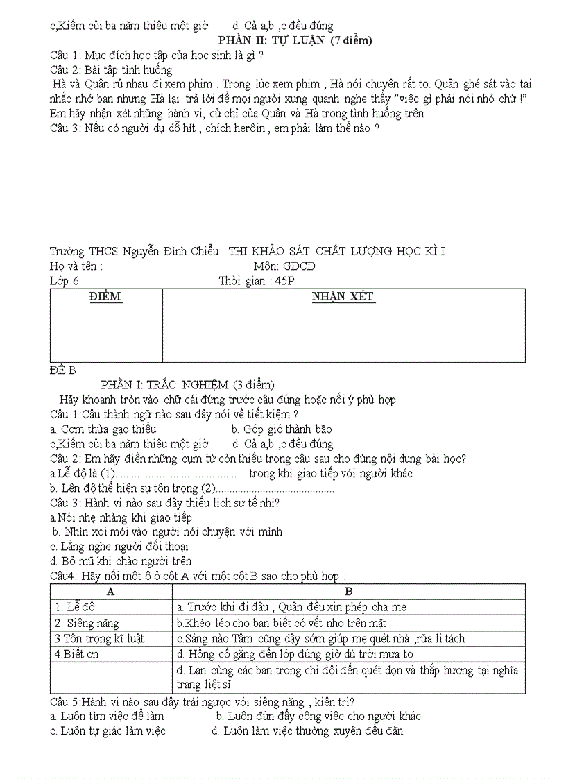 image for page Đề thi lớp 7 độc đáo