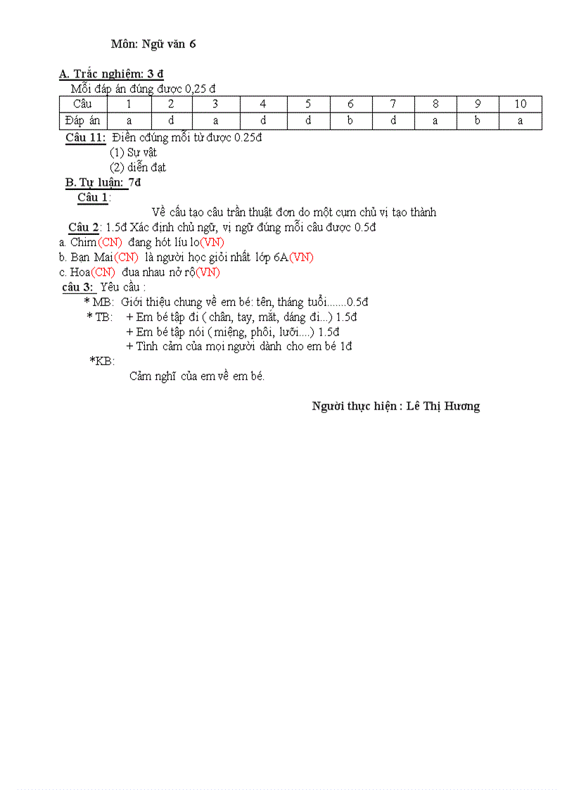 image for page Đề thi văn 6 chuẩn KTKN 2010 2011
