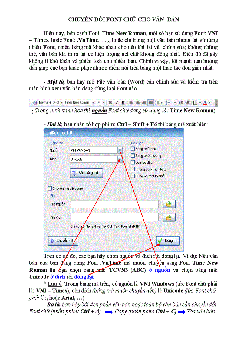 image for page Đơn giản cách chuyển đổi Font chữ