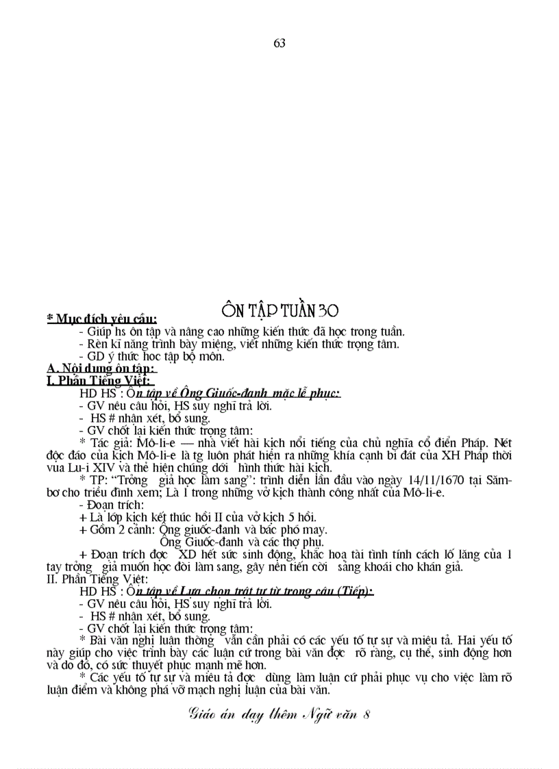 image for page GA DẠY THÊM VĂN 8 30 tuần