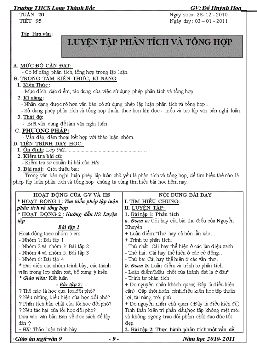 image for page GA Van 9 HKII 2010 2011 chuẩn doc