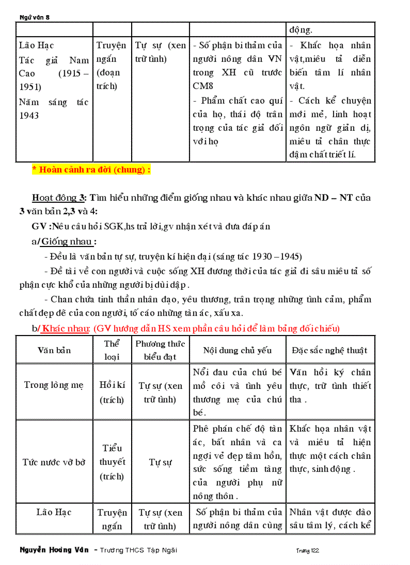 image for page Giáo án 8 10 tuần đầu theo chuẩn kiến thức