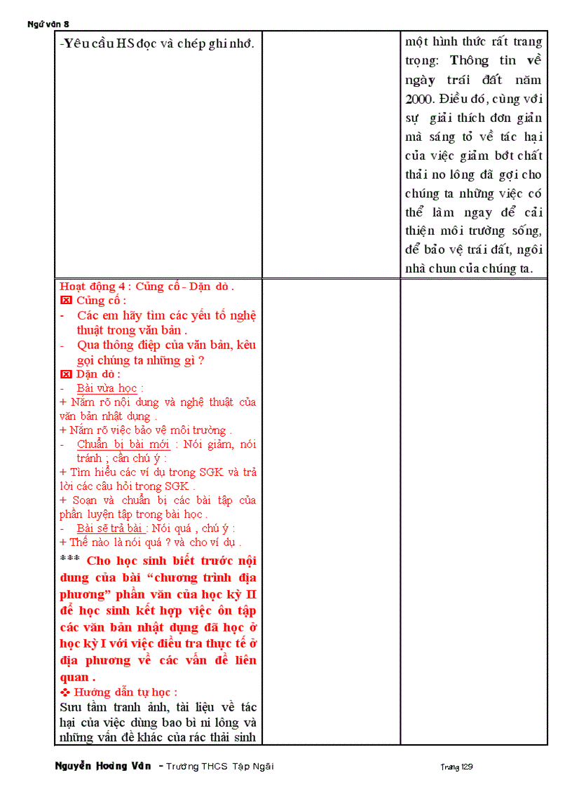 image for page Giáo án 8 10 tuần đầu theo chuẩn kiến thức