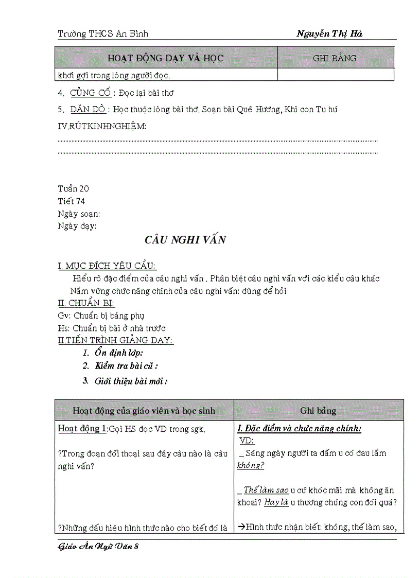 image for page Giao an 8 HKII chuan